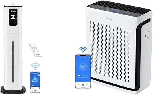 Oasismist 1000S 10L Smart Humidifier and Vital 100S-P Air Purifier with HEPA Filter for Areas up to 1110 sq. ft.