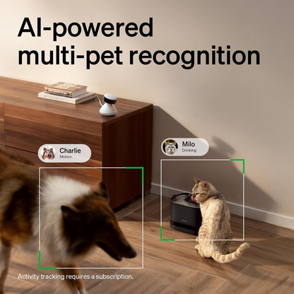 PETLIBRO AI Indoor Dog Camera with Mobile App - Multi-Pet Recognition, Daily Activity Analysis, Smart Summaries, 360° View, 1080P Night Vision, 2-Way Audio, WiFi Enabled Cat Cam