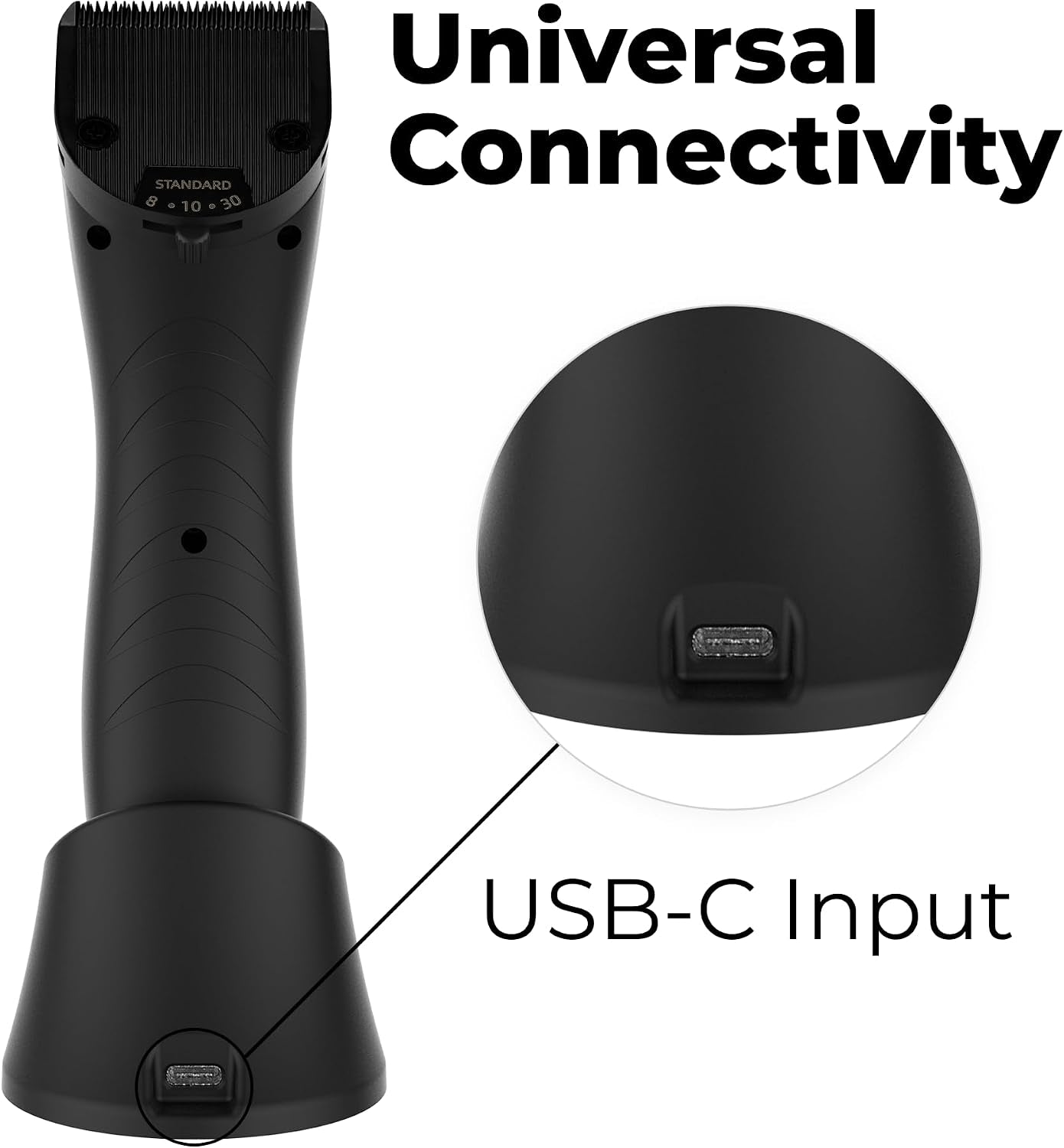 Flash 5 Matte Black 5-in-1 Pet Grooming Clipper with Digital LCD Display and Stay-Cool Blade for Precision Grooming - Ergonomic Design for Trimming and Shaping