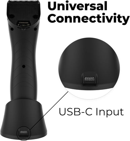 Flash 5 Matte Black 5-in-1 Pet Grooming Clipper with Digital LCD Display and Stay-Cool Blade for Precision Grooming - Ergonomic Design for Trimming and Shaping